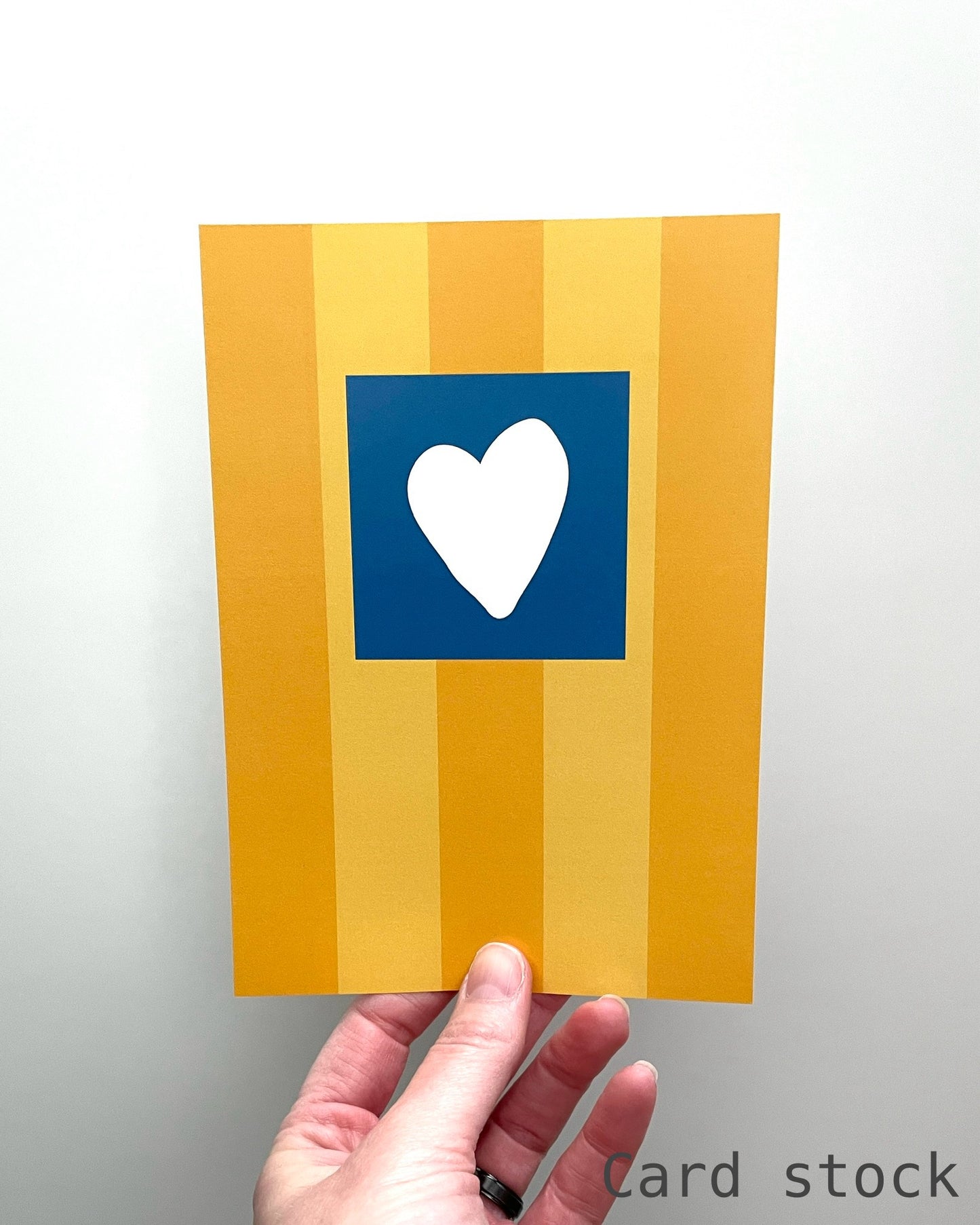 Striped Heart - Yellow