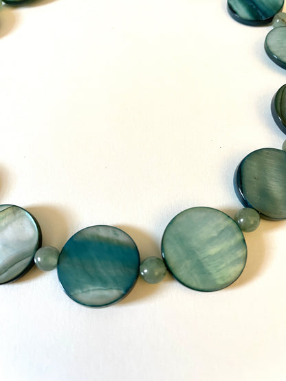 Necklace - Flat Green