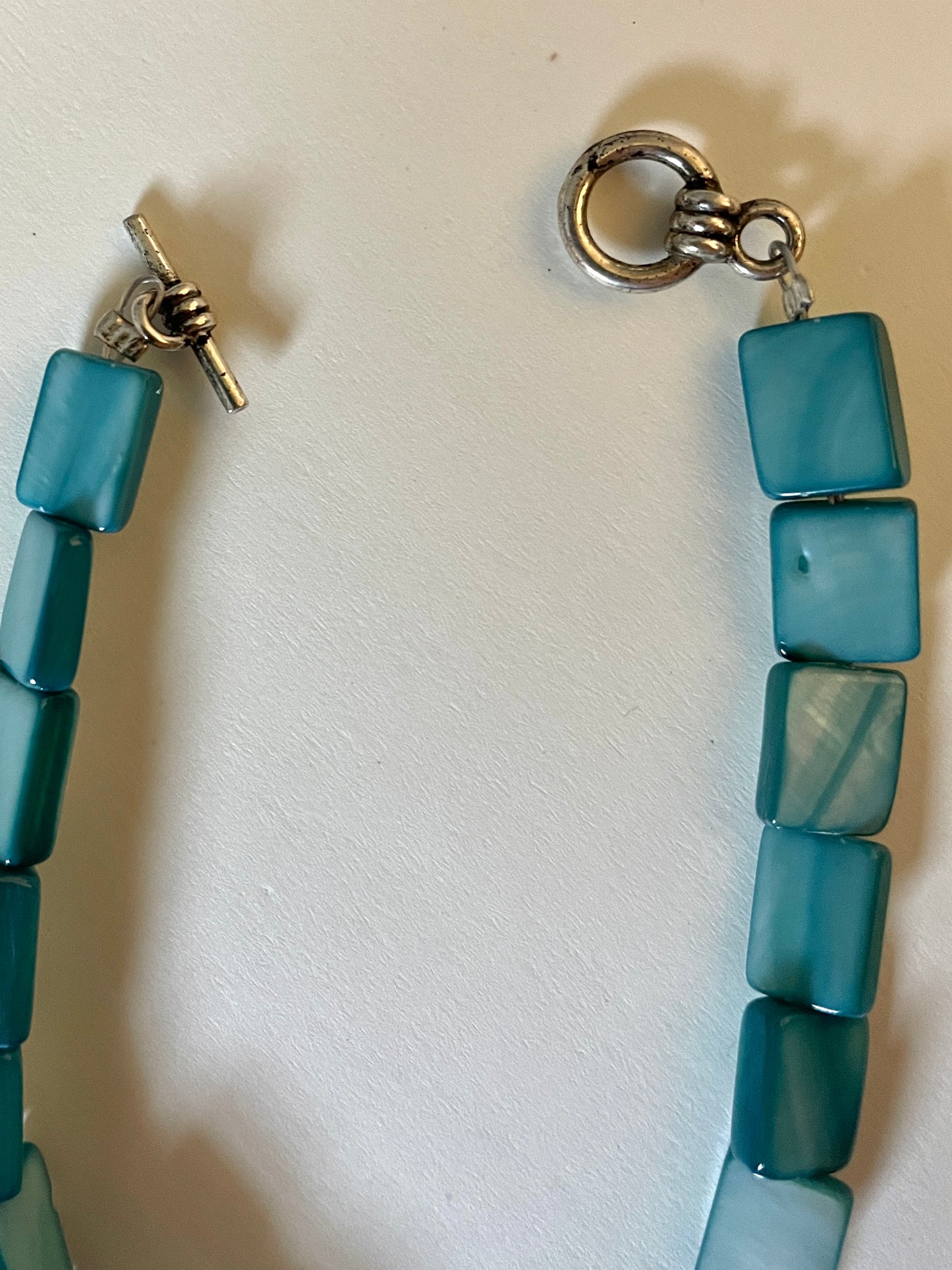 Bracelet - Turquoise Glass Square