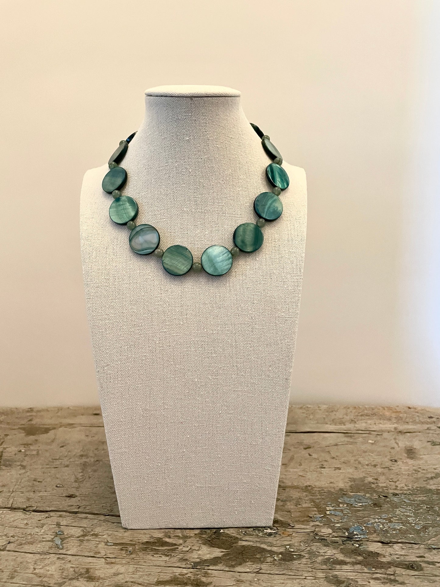 Necklace - Flat Green