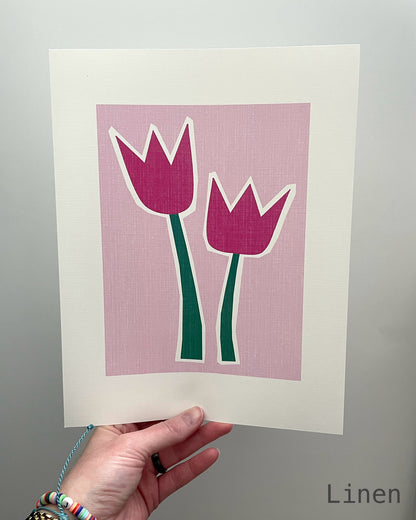 Tulips - Linear Pink